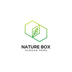 Nature Box Logo Design Template