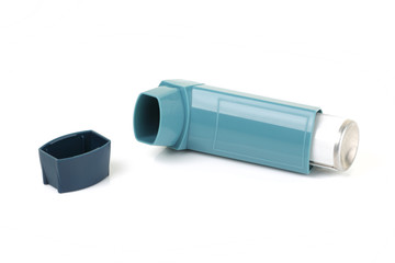 Asthma nebuliser with lid isolated on white