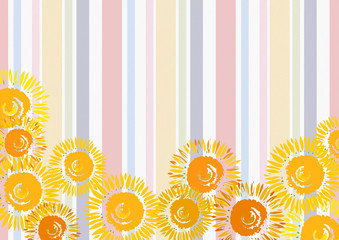 ひまわり　イラスト　素材