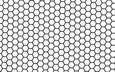 Naklejka premium Black honeycomb on a white background. Perspective view on polygon look like honeycomb. Isometric geometry. 3D illustration