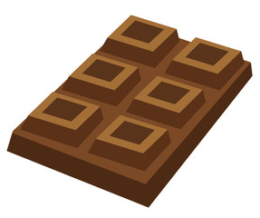 chocolate bar sweet sugar isolated on white background