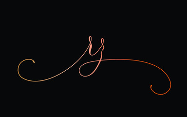 rz or r, z Lowercase Cursive Letter Initial Logo Design, Vector Template