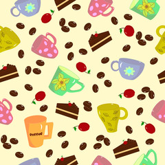 A set of different cups. Cup vector illustration. Isolated vector illustration set. Coffee and tea cup icon.