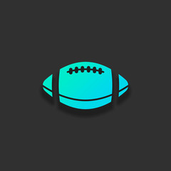 American Football logo. Simple rugby ball icon. Colorful logo co