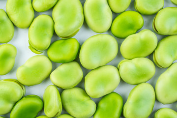 Full screen green fresh broad beans