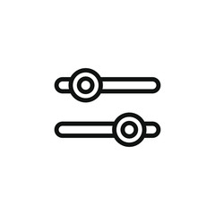 simple icon of a filter panel with outline style design