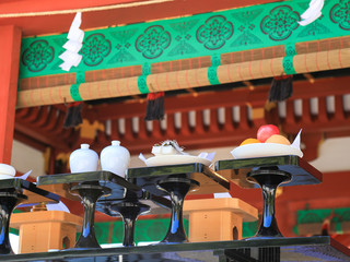 鶴岡八幡宮 舞殿のお供え物