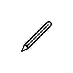 simple icon of a pencil isolated on white background