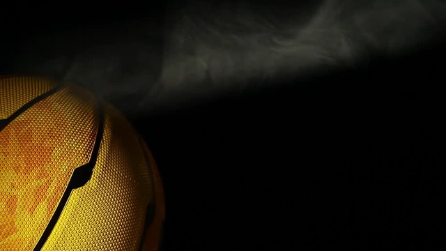 footage of basketball smoke dark background