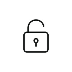 unlock icon, padlock icon isolated on white background
