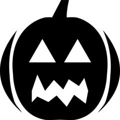 Halloween pumpkin carving vector icon