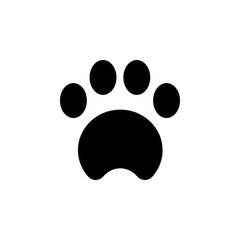 Paw print icon isolated vector illustration. Print design. Cartoon pawprint. Animal footprint.