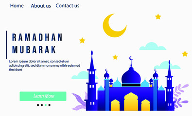 special ramadan the mosque great looking for template purple yellow and blue