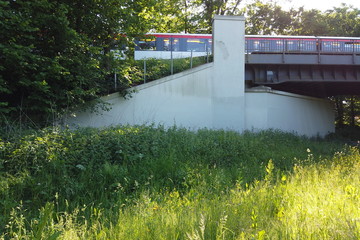 Fototapeta premium U-Bahn auf der Brücke
