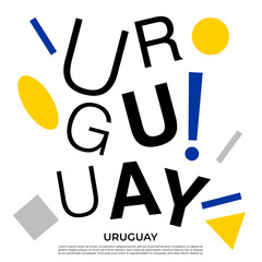 Set of country name with geometric elements : Vector Illustration