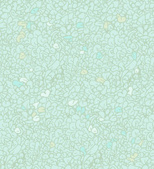 Fototapeta premium Hydrangea inspired seamless pattern. Highly detailed vector, flower petals with pastel colors. 