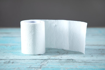 toilet paper on the table
