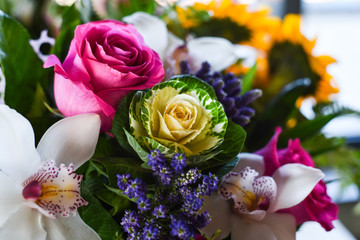fresh natural flowers close up view