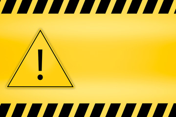 exclamation mark in triangle frame attention caution danger sign and warning line hazard warnings to attract attention