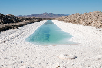 Landscape of Death Valley National Park at Bad Water Basin. Route 66. USA