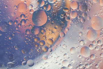 Abstract macro of water drops with shallow depth of field