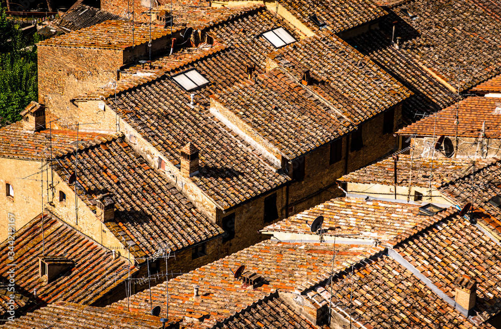 Wall mural italian roofs