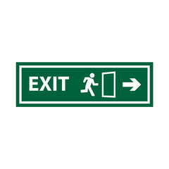 exit sign icon in trendy flat style