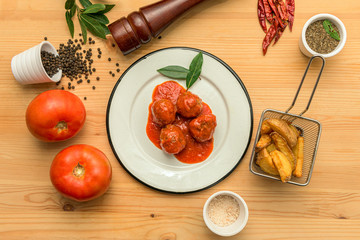 Meatballs in sauce image