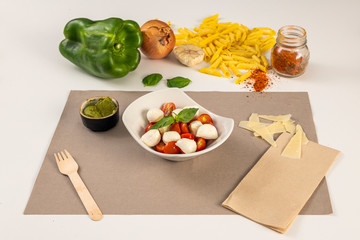 Italian-style caprese salad