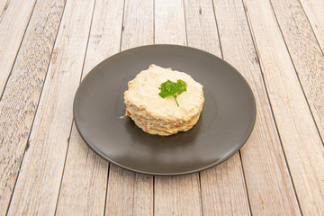 Spanish tapas of Russian salad