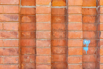 Ziegelstein Textur Hintergrund Backsteinmauer Wallpaper Grund Backstein mit Graffititfleck