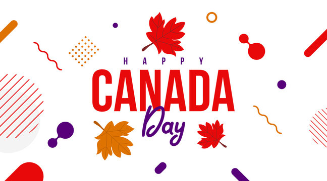 happy canada day background illustration vector