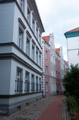 street in the old town in Latvia