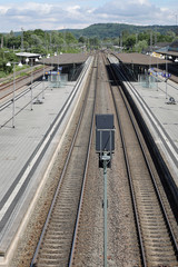 Schienen beim Bahnhof Durlach