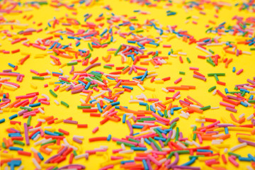 Decoration for cake and bakery . Colorful eatable sugar pearls for food decoration.