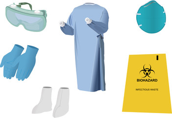 Vector Images of Personal Protective Equipment (PPE) Kit
