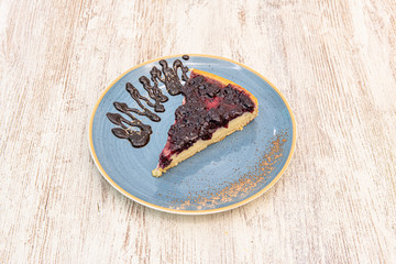 Portion of cheesecake