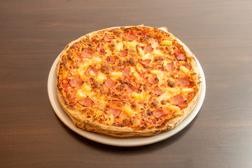 Freshly baked pizza