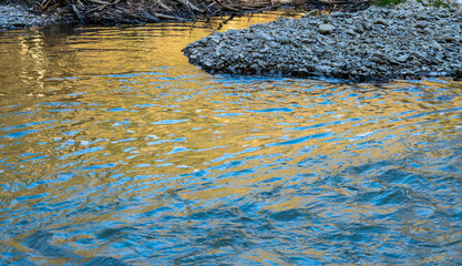 small river closeup