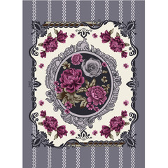 vintage card with floral pattern