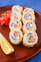 Sushi on a plate