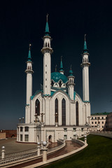 Fototapeta na wymiar The Kul Sharif Mosque is located in Kazan city in Russia.