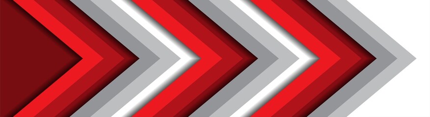 abstract red and grey arrow direction background