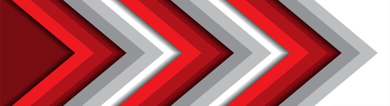 abstract red and grey arrow direction background