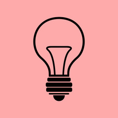 Light Bulb line icon vector. Idea sign, solution, thinking concept. Trendy Flat style for graphic design, Web site, UI. EPS