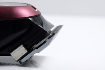 Close up shot of electric hair clipper