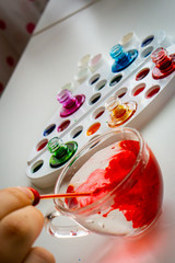 colorful watercolor painting home drawing