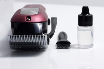 Close up shot of electric hair clipper