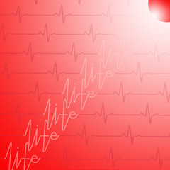 
Abstract background illustration on the theme of the dependence of life on the level of medicine