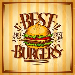 Best burgers vector menu cover design